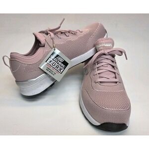 NEW Womens Size 10 Skechers Bulklin Balran Safety Toe Work Shoes Pink